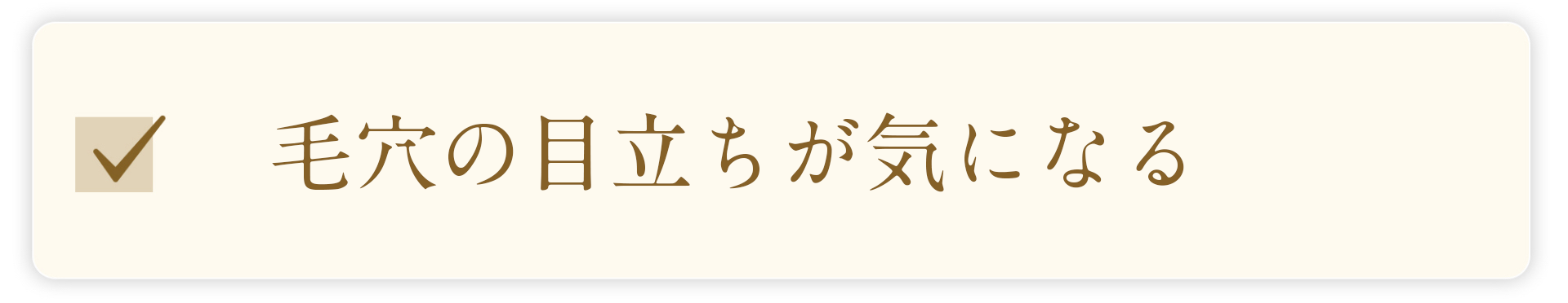 毛穴の目立ちが気になる